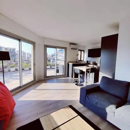 Romantic 1br Escape With Sun-rooftop Terrace Lägenhet Nice